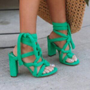 Nixie Lace Up Heels - NWOT